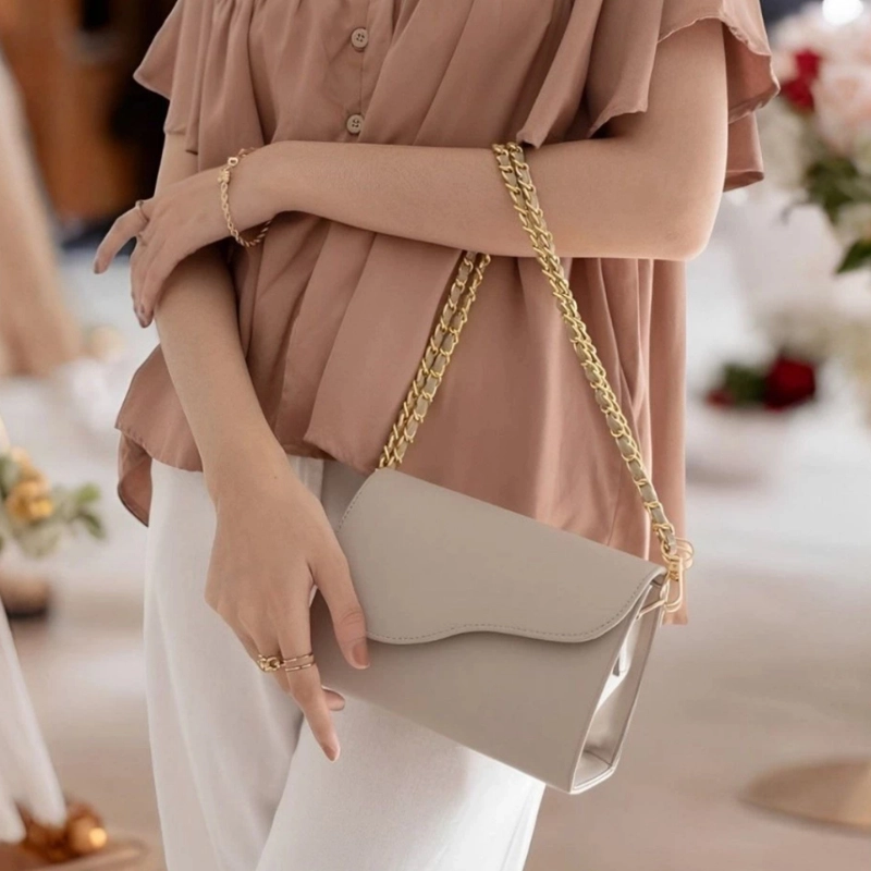 Product image KAHASIL - Tas Selempang Wanita Sling Bag Shoulder Bag Bahan Kulit PU Leather KHTS13 all variant Mocca